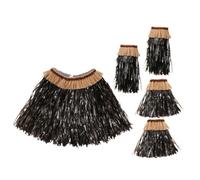 BESPORTBLE Jupe Hawaïenne Herbe Noire Tenue Femme pour Fête Luau Accessoire Léger pour Soirées Tropicales et Événements Plage