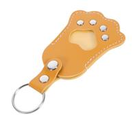 BESPORTBLE Keychain De Stockage De Cheveux Accessoires pour Animaux De Compagnie Porte-clés Souvenir Chien Keychain De Chaton Flou De Chien Pendentif en Chaîne-clés Jaune Faux Cuir