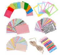 BESPORTBLE Kit Autocollants pour Cadres Photo Instantané Mini9/8/8 Présentoir à Tableaux Suspendus Accessoires Colorés pour Décoration Murale Compatible Appareil Photo Instantané Film