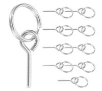 BESPORTBLE Kit de 12 Anneaux de Rechange Goupilles pour Arceaux de Tente Connecteurs Galvanisés Robustes Accessoires de Réparation pour Camping Randonnée et Voyages en Plein Air