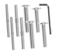 BESPORTBLE Kit de Boulons Filetés Acier pour Poteau Griffoir Chat Vis Double Extrémité Entièrement Filetées Set Complet avec Clé pour Remplacement et