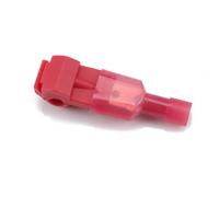 BESPORTBLE Kit de Connecteurs Électriques pour Projets de Câblage Automobile et Scientifique 300 Pièces Rouges en Nylon et Cuivre, Cosses à Sertir Isolées Rapides Awg22-18