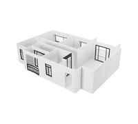 BESPORTBLE Kit de Construction de Maquette de Maison Miniature 1:50 en Abs et Acrylique, Modèle Architectural Précis pour Apprentissage Interactif et Décoration Intérieure