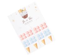 BESPORTBLE Kit de Décoration pour Fête de Révélation du Ensemble de 1 Affiche 36 Autocollants Vote Garçon ou Fille Papier Couché Coloré pour Shower Jeu de Révélation du Bébé Articles