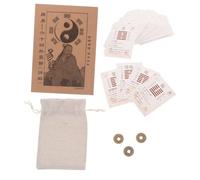 BESPORTBLE Kit de Divination Feng Shui avec I Ching Chinoises Cartes Hexagrammes Guide Explicatif Richesse et Décoration Traditionnelle