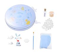 BESPORTBLE Kit De Moulage D'empreintes De Bébé Léger Bleu, Argile Douce Pour -né, Moule Souvenir Main Et Pied, Présent Bébé, Kit Complet Pour Premiers Souvenirs