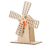 BESPORTBLE Kit de Moulin à Vent à Monter Soi-Même en Bois avec Transmission Mécanique Transparente Projet Scientifique Éducatif Stem pour Garçon et Filles Maquette Artisanale Rotative pour