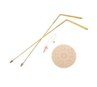 BESPORTBLE Kit de Radiesthésie Cuivre avec Télescopiques Pendule et Tapis Élégant pour Divination Chasse Aux Fantômes et Spirituelles Portable et Précis