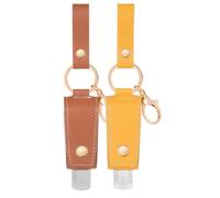 BESPORTBLE Kit de Voyage 2 Pièces Flacons Rechargeables 30ml avec Porte-clés et Housse en Plastique Pu Alliage pour Usage Intérieur et Extérieur Couleur Aléatoire
