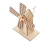 BESPORTBLE Kit DIY Éolienne Bois pour Garçon Fille Puzzle Manuel à Rouages pour Expérience STEM Modèle Rotatif Éducatif de Construction et Découverte de Énergie Éolienne