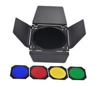 BESPORTBLE Kit Éclairage Photo 4 Volets Grille Nid D’Abeille et 4 Filtres Couleur pour Lampe Flash 18 Cm, Accessoires Pratiques pour Studio Photo et Photographie Portrait Professionnelle