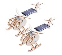 BESPORTBLE Kit Éducatif Hélicoptère Solaire Bois à Assembler Scientifique Ludique pour Garçon Fille Activité DIY Stem pour École et Maison