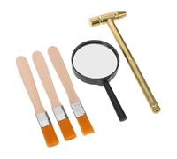BESPORTBLE Kit Excavation Archéologique Garçon Fille avec Marteau Ciseaux Brosses et Loupe Ensemble Complet pour Apprentissage Scientifique et Jeu Éducatif