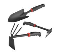 BESPORTBLE Kit Jardinage avec Pelle Large Râteau Double Usage et Houe Manche Ergonomique Antidérapant Outils Durables pour Balcon et Plantation Pot