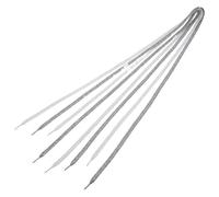 BESPORTBLE Lacets Plats 120 CM en Polyester 2 Paires Argenté et Noir Argenté Lacets de Rechange pour Chaussures de Sport Baskets Chaussures de Randonnée et Décoratifs pour Femmes et Hommes