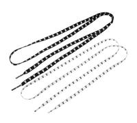 BESPORTBLE Lacets Plats à Motif Tête de Mort 2 Paires Polyester Élastique Noir/blanc Lacets Décoratifs pour Chaussures de Sport Baskets et Chaussures Décontractées