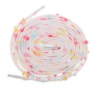 BESPORTBLE Lacets Plats Colorés Arc-en-Ciel à Pois Pompons 140 CM pour Baskets Décontractées et Danse Lacets Décoratifs Multicolores Amusants pour Chaussures de Sport et Usage Quotidien