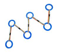 BESPORTBLE Laisse De Sécurité Pour Garçon Et Filles à La Maternelle, Corde De Marche 6 Anneaux Bleue, Solide Et Colorée, Pour Sorties En Plein Air, Garderie Et Parcs, Adaptée Aux Tout-petits