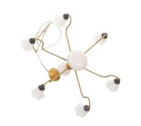BESPORTBLE Lampe de Plafond Miniature Ornement Doré pour Maison de Poupées Éclairage Suspendu Décoratif pour Micro Paysage et Bricolage Accessoire Charmant pour Salon et Chambre