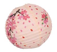 BESPORTBLE Lanterne en Papier Japonaise Suspendue 30 CM Rose Motif Fleurs de Pêcher Décoration Extérieure et Intérieure pour Restaurant Mariage et Fête Lot de 2 Lanternes Décoratives