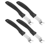 BESPORTBLE Lève-Grille de Barbecue Robuste en Acier Inoxydable avec Poignée Confortable, Lot de 4 Pièces, Compatible Universellement Cuisine Extérieure et Fêtes en Plein Air