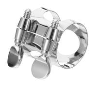 BESPORTBLE Ligature de Clarinette Soprano en Nickel à Double Vis, Clip de Réglage pour Bec Clarinette Sib, Accessoire Musique Bois de Haute Précision, Compatible Embouchure Instrument à Vent