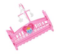 BESPORTBLE Lit Miniature pour Poupées Meuble de Maison de Poupées Miniature avec Détails Fins Décoration DIY Accessoire Charmant pour Rose