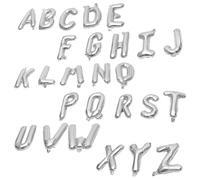 BESPORTBLE Lot 26 Ballons Lettres Alphabet en Aluminium 40 CM Argentés Réutilisables Motif Étoile pour Anniversaire Mariage Shower