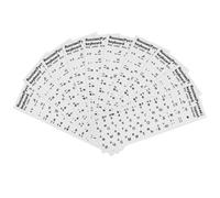 BESPORTBLE Lot de 10 Autocollants Clavier Russe Lettres Noires sur Fond Blanc Mat Inserts Antireflets pour Clavier D’Ordinateur Portable Couverture Alphabet Cyrillique Solide et Portables