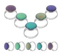 BESPORTBLE Lot de 10 bagues d'humeur changeantes de couleur - Bagues décoratives ajustables pour femmes - Tendance et empilables pour les occasions spéciales de vacances - Cadeaux de fête