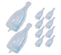 BESPORTBLE Lot de 10 Ballons Aluminium de Bouteille de Vin Transparent Irisé, Décoration Anniversaire et Mariage, Accessoires Colorés pour Fête et Séances Photo, Taille Petit, Usage Double
