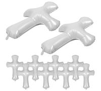 BESPORTBLE Lot de 10 Ballons Géants de Croix Blancs Ballon de Décoration de Baptême ’Anniversaire Matériau Résistant Revêtement Anti-Fuite pour Fêtes Religieuses et Cérémonies