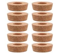 BESPORTBLE Lot de 10 Bouchons en Liège Percés Ø 65 CM pour Vases Hydroponiques Couvercles Naturels Réutilisables pour Propagation de Plantes Bocaux de Jardin D’Herbes Aromatiques