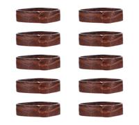 BESPORTBLE Lot de 10 Boucles Souples en Cuir Marron Foncé pour Bracelet de Montre, Accessoires Faciles à Installer, Adaptées aux Montres de 20 MM