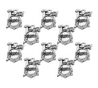 BESPORTBLE Lot de 10 Breloques Tambour en Pendentifs Musicales Accessoires pour Bijoux Matériau Solide pour Créations Artisanales pour Bracelets et Porte-Clés