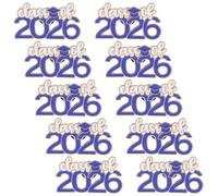 BESPORTBLE Lot de 10 Broches Métal 2026 pour Remise de Diplôme, Insignes Scolaires Décoratives en Alliage de Zinc, Accessoires Légers pour Vestes, Paquet et Chapeaux, Souvenirs de Cérémonie