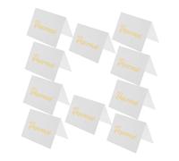 BESPORTBLE Lot de 10 Chevalets de Table Réservés Recto Verso en Papier avec Dorure à Chaud Cartes Réservées pour Mariage Fête et Restaurant Panneaux Élégants pour Placement et