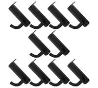 BESPORTBLE Lot de 10 Crochets Adhésifs Noirs pour Casque Audio Support Multifonction pour Fixation Latérale sur Écran Support Bureau pour Casque Gaming et Écouteurs Rangement Organisé et