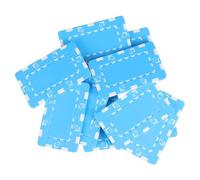 BESPORTBLE Lot de 10 Jetons de Poker Rectangulaires en Plastique Bleu Clair sans Valeur Nominale Réutilisables pour Jeux de Société Poker Texas Hold'em et à Domicile