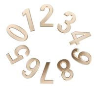 BESPORTBLE Lot de 10 Numéros de Maison Dorés en Abs Finition Élégante, Autocollants pour Porte et Mur, Installation Facile, Visibilité Améliorée, pour Hôtels et Chambres Privées