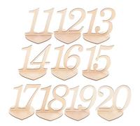 BESPORTBLE Lot de 10 Panneaux de Lieu de Mariage en Bois Numéros de Table Debout Cœur pour Réception et Fête Support Numéro Table Mariage Taille Moyenne