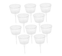 BESPORTBLE Lot de 10 Pointes Dengrais pour Orchidées Couvercle De Panier Dengrais pour Bonsaï Boîte en Maille Dengrais en Plastique pour Jardin