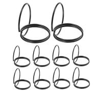 BESPORTBLE Lot de 10 Porte-Cartes de Table Romantiques pour Mariage en Métal Noir Porte-Photo Pince Double Anneau Rond Support Marque-Places Décor Réception et Fête