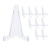 BESPORTBLE Lot de 10 Porte-Cartes en Plastique Transparent, Mini-Chevalets Trépieds pour Exposition de Cartes de Jeu, Pièces de Monnaie, Supports D’Affichage Compacts pour Collection et