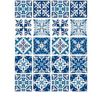BESPORTBLE Lot de 10 Stickers Muraux en PVC 20X20 CM Autocollants Repositionnables Étanches et Anti-Huile pour Carrelage la Cuisine et Salle de Bain Décorations Nordiques Vintage Faciles à