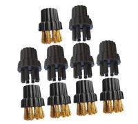 BESPORTBLE Lot de 10 Têtes de Brosse pour Machine de Nettoyage Vapeur Brosses Multi-Usages M8 en Nylon et Cuivre Accessoires pour Appareil de Nettoyage Ménager pour Usage Domestique et