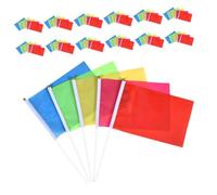 BESPORTBLE Lot De 100 Mini Drapeaux Vierges À Suspendre À Tenir À La Main Pour Ouvertures Écoles Clubs Sportifs Fêtes Événements Célébrations