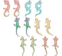 BESPORTBLE Lot de 12 Autocollants Magnétiques Gecko Irisé Anti-Collision pour Fenêtres Décoratifs et Résistants Adaptés Moustiquaires et Vitres d'Écran Usage Maison et Protection Oiseaux