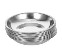 BESPORTBLE Lot de 12 Coupelles en Acier Inoxydable 8 Cm, Petites Assiettes Rondes pour Sauces et Condiments, Adaptées Maison, Restaurant et Apéritifs, Bol à Trempette Solide et Antitache