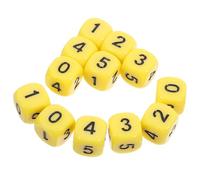 BESPORTBLE Lot de 12 Dés De Jeu Numérotés à 6 Faces Dés en Acrylique Colorés 16mm Accessoires pour l'enseignement des Mathématiques Jeux De Société Et Fêtes